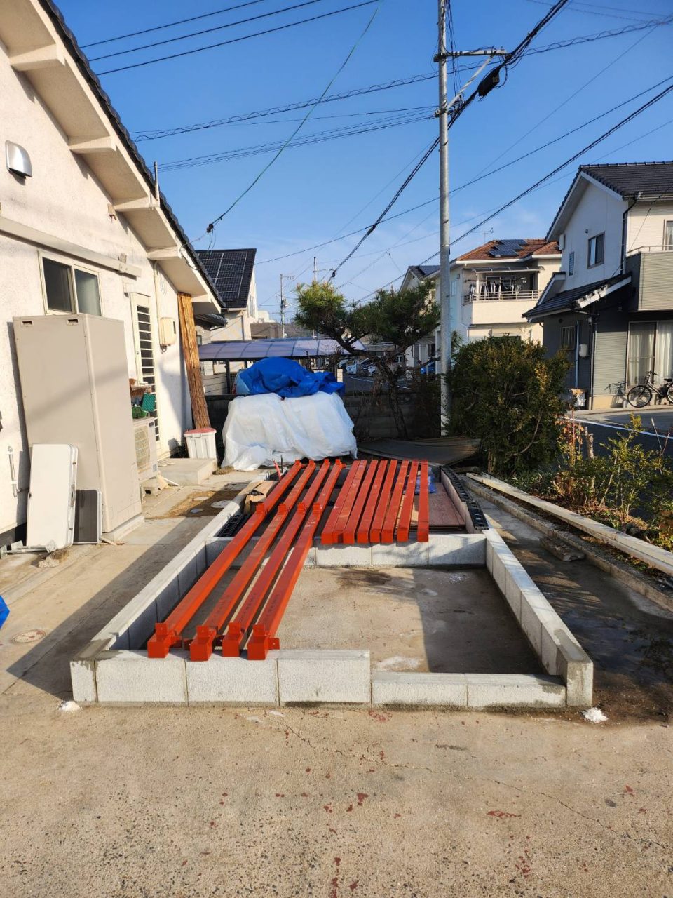 「32パン・minipan」様 鉄骨組を行いました